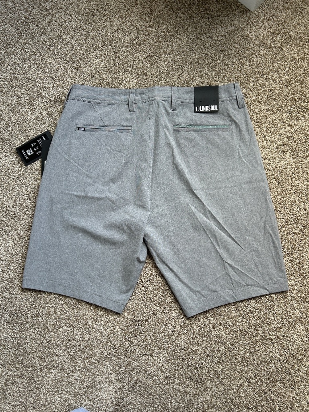 NWT Linksoul Grey Boardwalker Shorts - Men's 33/10 - Picture 9 of 12